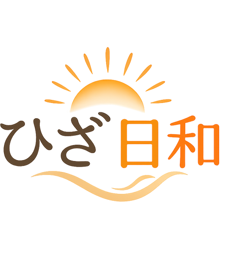 ひざ日和 ロゴ（白背景用・ヘッダー向け）